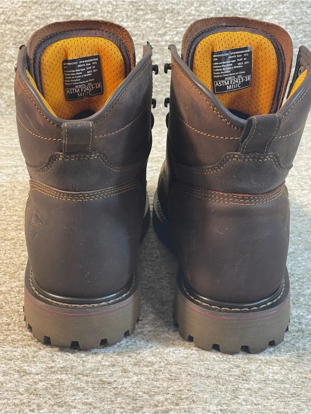 HERMAN SURVIVORS SIZE 10.5 Men's Iselburg Leather Steel Toe Work Boots. SKU#0421